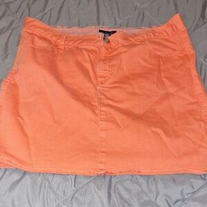 Tommy Hilfiger Vibrant Orange Mini Skirt